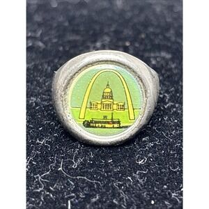 Vintage St. Louis Gateway Arch Adjustable Ring Travel Souvenir Nostalgia 70s 80s